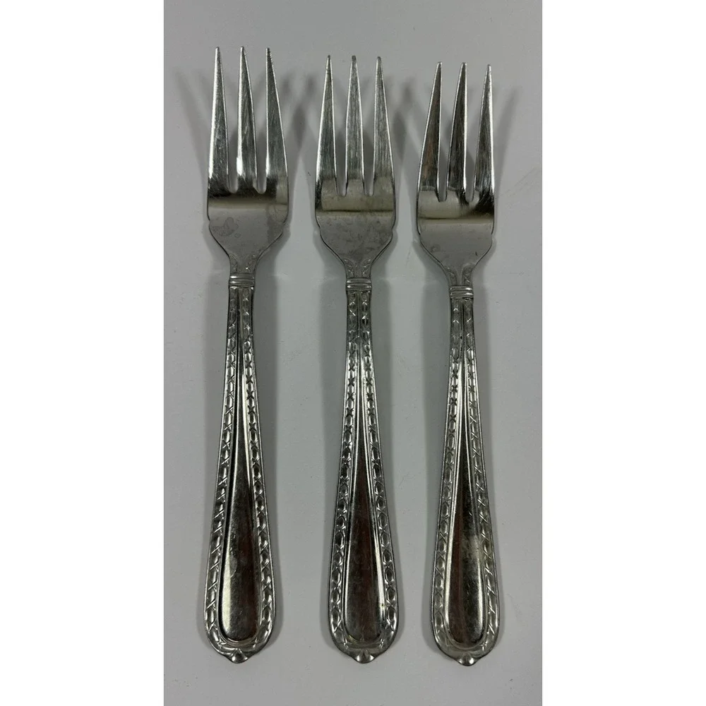 Hampton Silversmiths Nobility Salad Forks 3 Tine Set Of 3